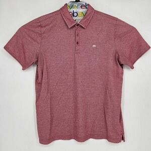 Travis‎ Mathew Polo Shirt Mens XL Short Sleeve Golf Performance Red FLAWS